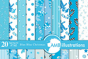 Blue Christmas Papers AMB-428