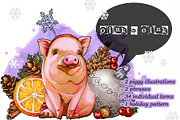 Oink-Oink (Christmas illustrations)