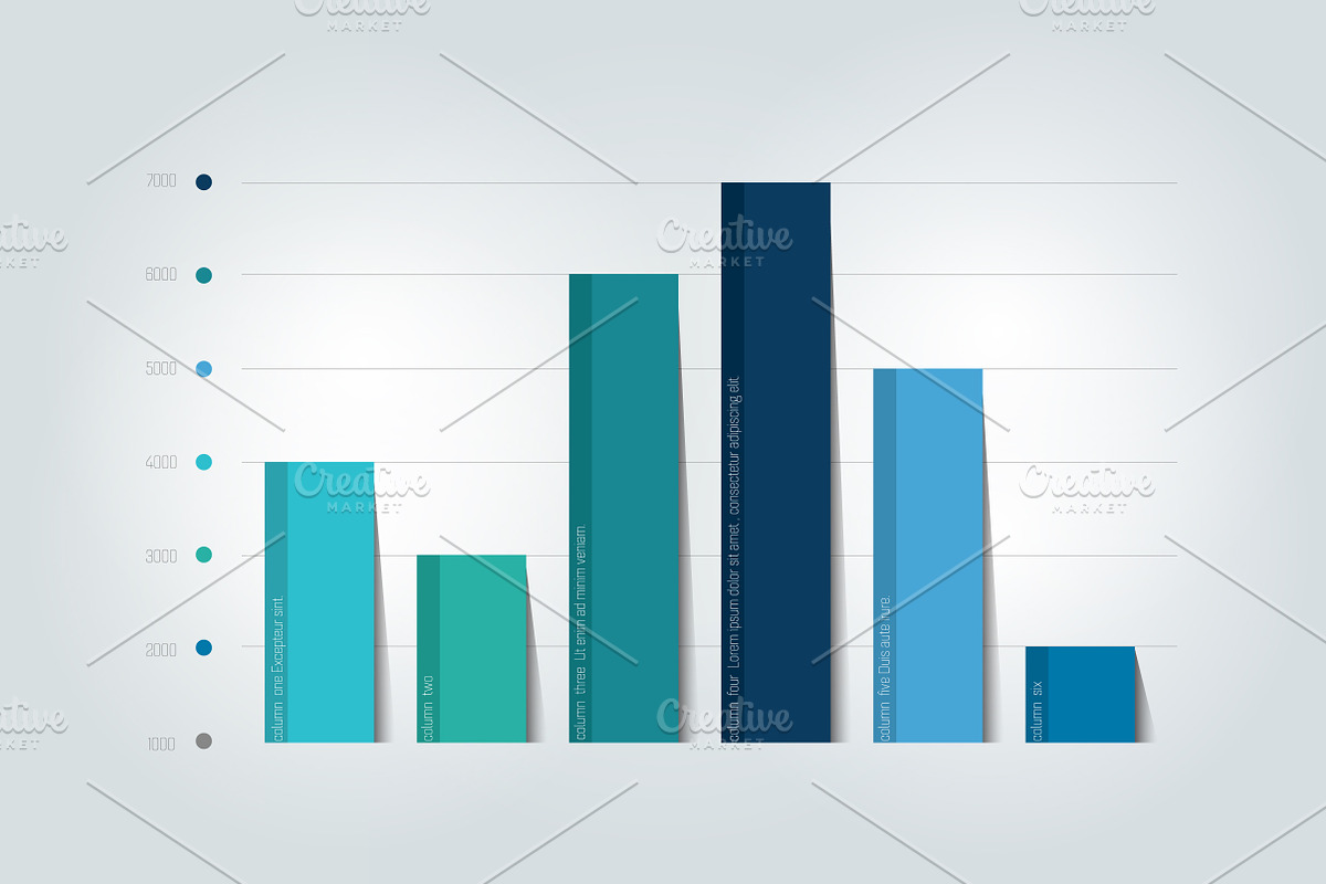 Column graph, chart template in Illustrations - product preview 8
