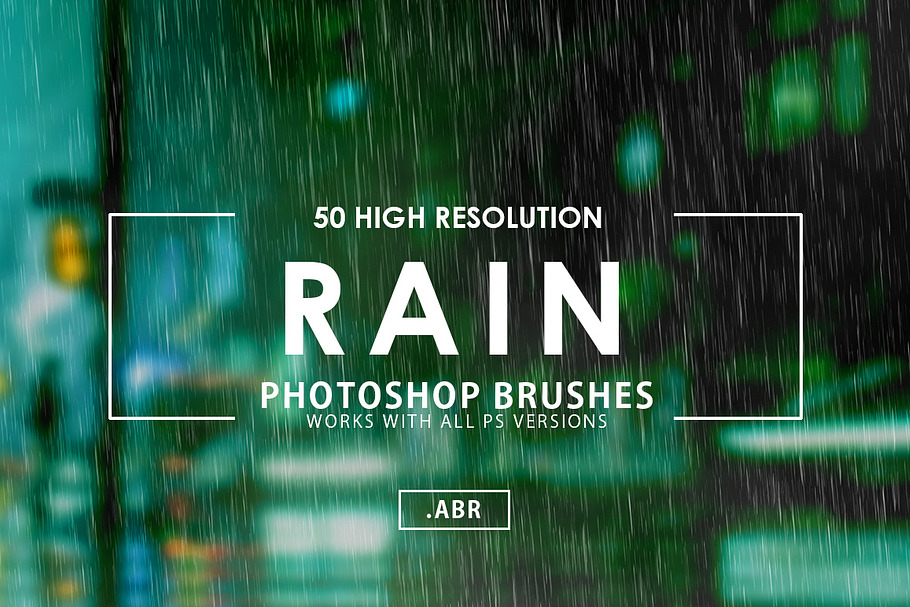 50 Rain Photoshop Brushes in Add-Ons - product preview 8