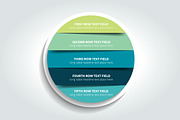 3d circle, round infographic, chart