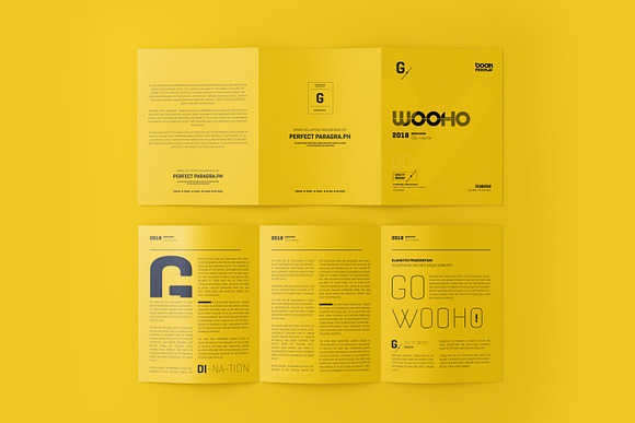 US Letter 3-Fold Brochure Mockup in Print Mockups - product preview 1