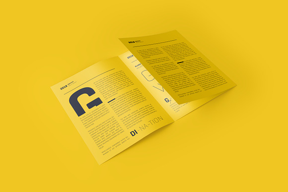 US Letter 3-Fold Brochure Mockup in Print Mockups - product preview 2