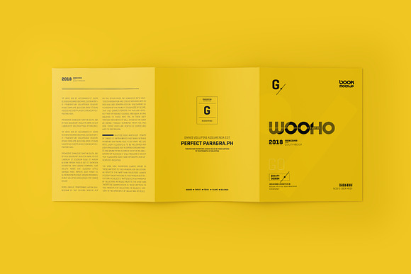 US Letter 3-Fold Brochure Mockup in Print Mockups - product preview 6