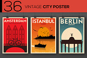 36 Vintage City Posters