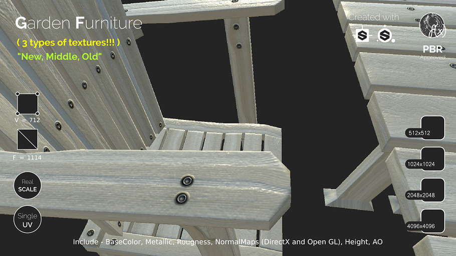Garden Furniture - gameready in Furniture - product preview 2