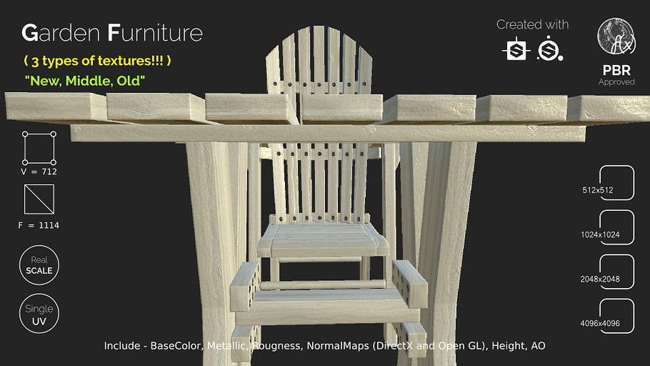 Garden Furniture - gameready in Furniture - product preview 18