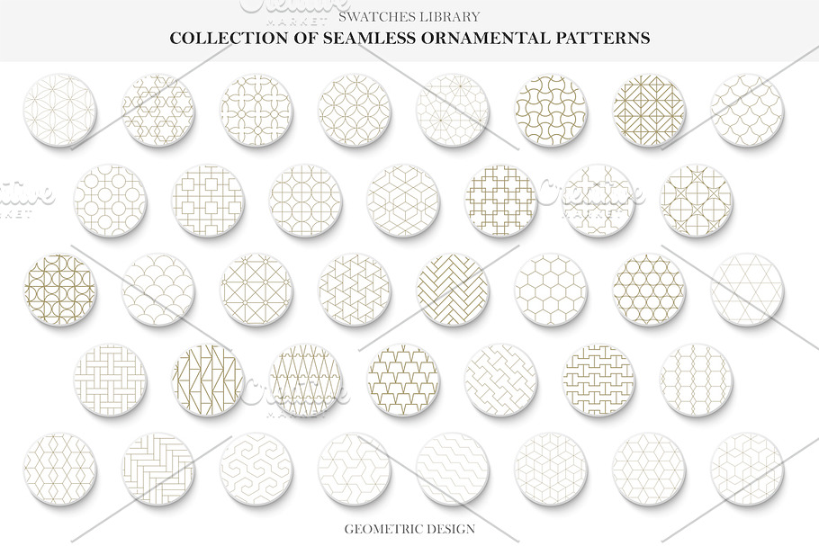 Vector seamless ornamental patterns