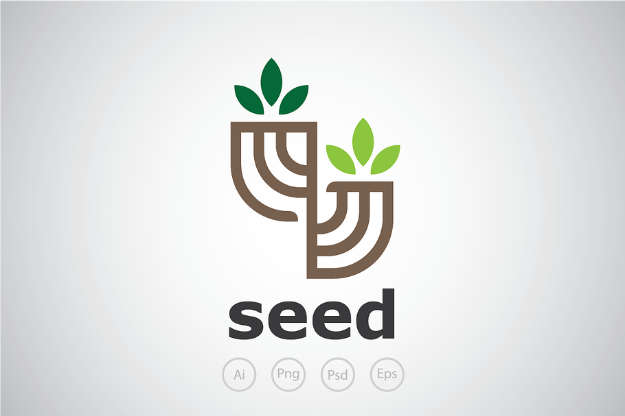 Double Seed Logo Template in Logo Templates - product preview 8