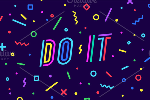 Do It. Banner, speech bubble, poster