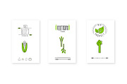 Bio product logo, vegetarian food