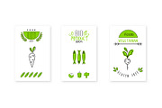 Bio product logo design, vegetarian