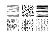 Cute monochrome abstract patterns