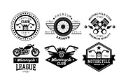 Premium motorcycle league logo set
