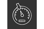 Speedometer chalk icon