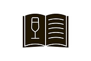Wine menu glyph icon