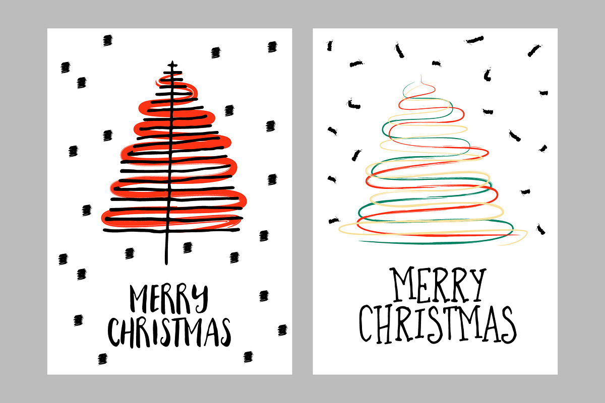 Simple Merry Christmas Greeting Card in Card Templates - product preview 8
