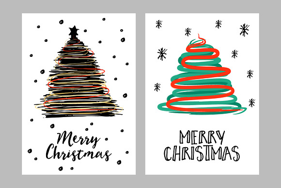 Simple Merry Christmas Greeting Card in Card Templates - product preview 1