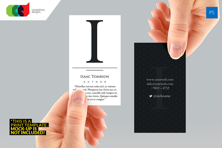 Executive Initial - Business Card 65 in Business Card Templates - product preview 8