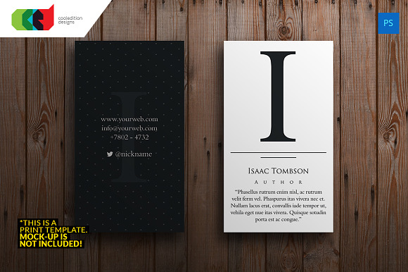 Executive Initial - Business Card 65 in Business Card Templates - product preview 1