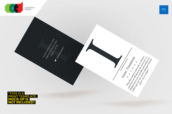 Executive Initial - Business Card 65 in Business Card Templates - product preview 3