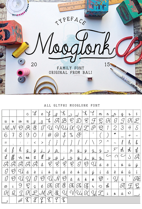 Mooglonk Font + Badges & Brush in Script Fonts - product preview 4