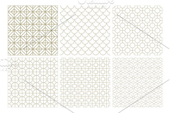 Vector seamless ornamental patterns in Patterns - product preview 8