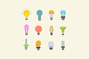 12 Light Bulb Icons