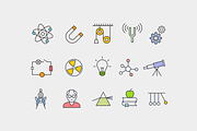 15 Physics Concept Icons