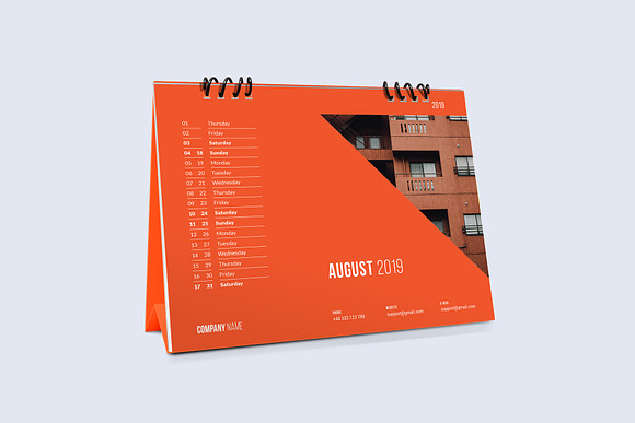 Desk Calendar for 2019 in Stationery Templates - product preview 7