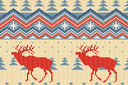 Knitted woolen seamless pattern