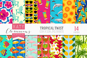 Tropical Twist digital paper pack