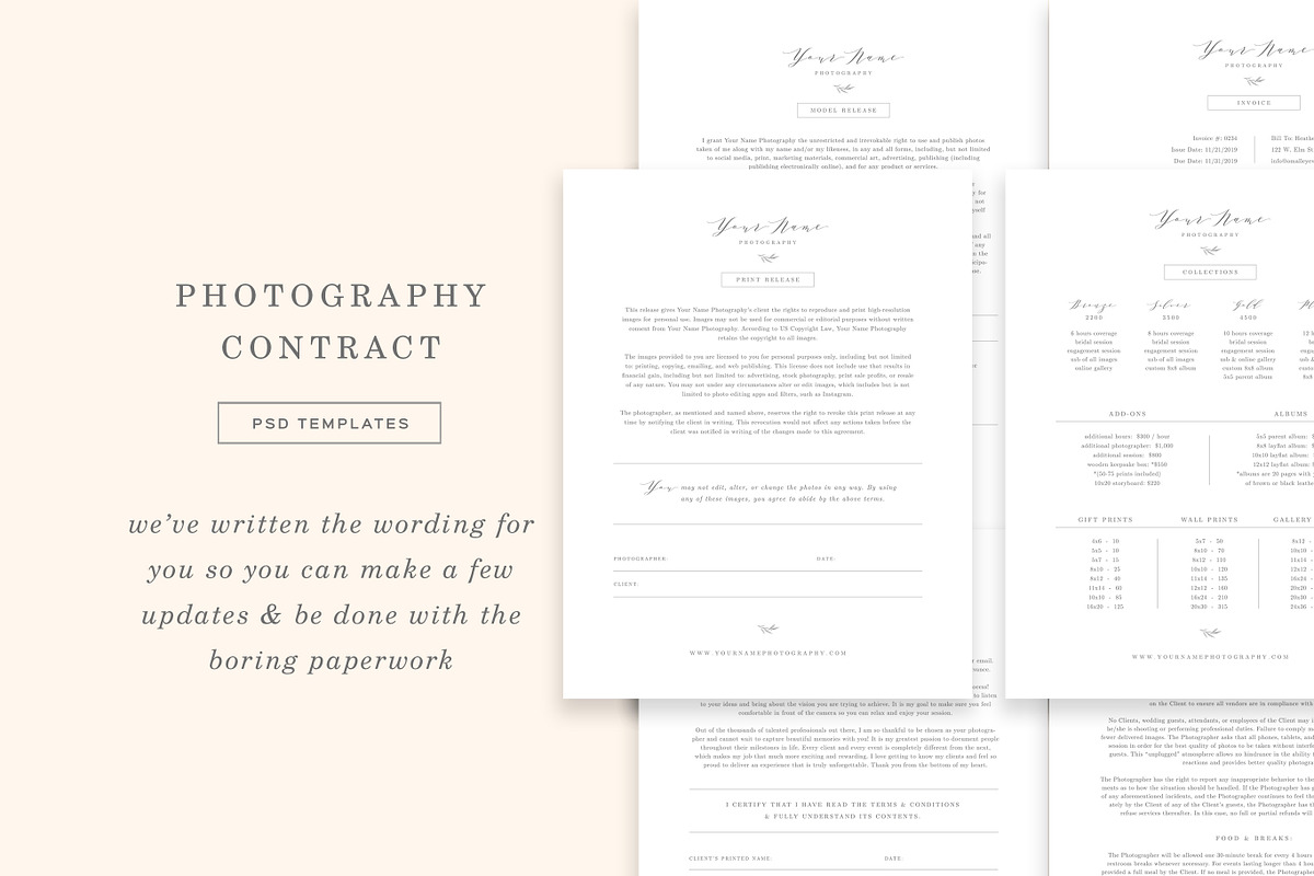 Wedding Photography Contract  in Presentation Templates - product preview 8