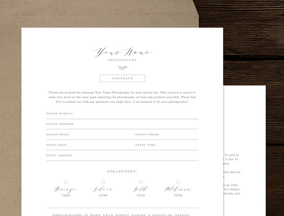 Wedding Photography Contract  in Presentation Templates - product preview 1