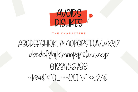Avoids Dislikes | 3 Handmade Font in Script Fonts - product preview 3
