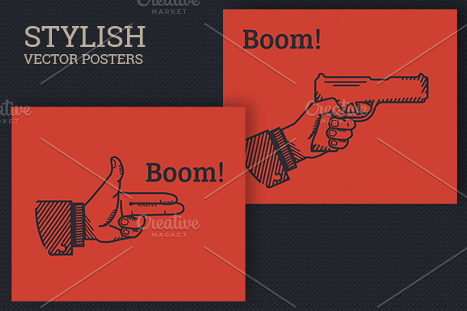 Gun gesture in Illustrations - product preview 8