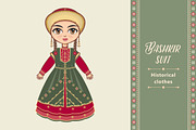 The girl in Bashkir dress