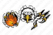 Eagle Basketball Cartoon Mascot