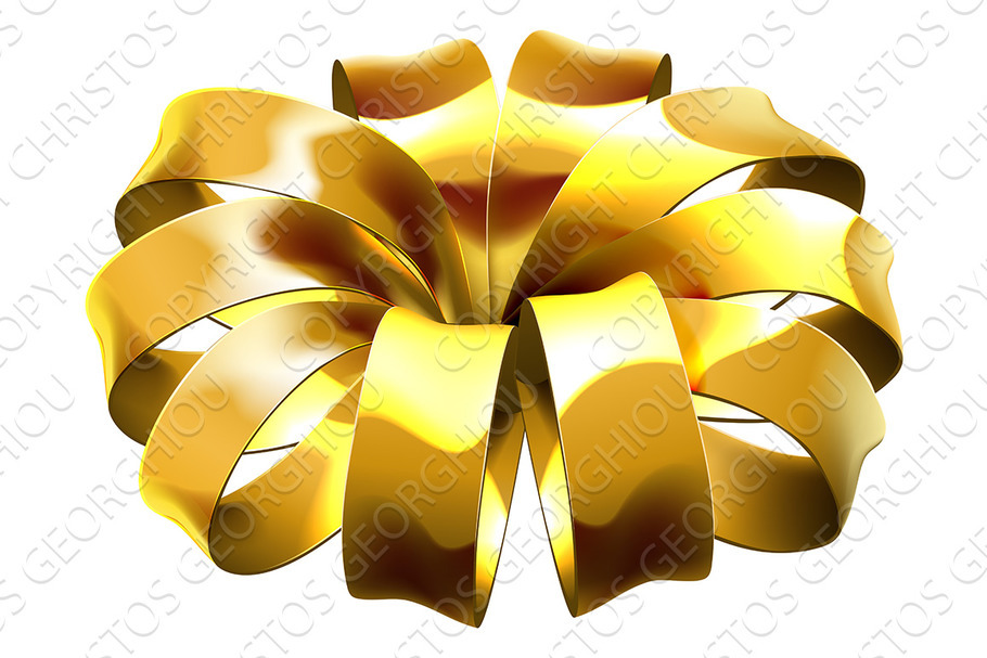 Gift Ribbon Golden Bow Wrap 