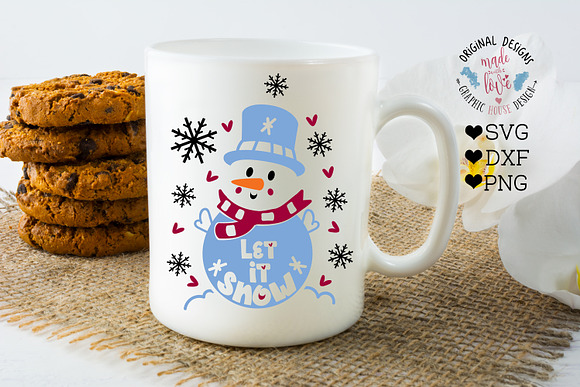 Cute Snowman Let it Snow Christmas in Illustrations - product preview 2