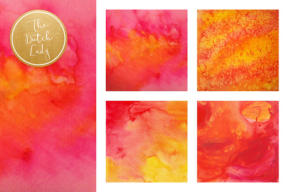 Red Watercolor Scrapbook Papers in Textures - product preview 1