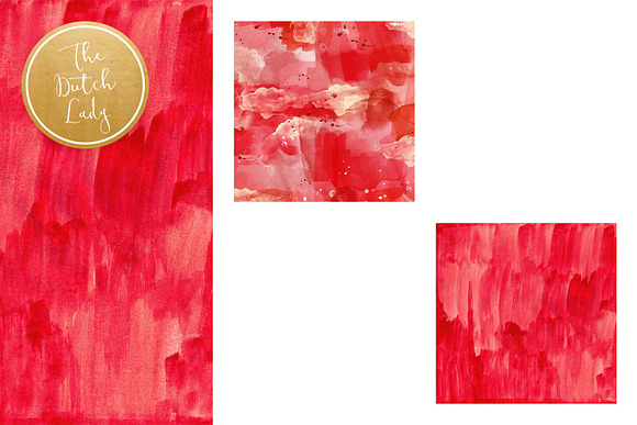 Red Watercolor Scrapbook Papers in Textures - product preview 3