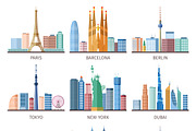 Cities skylines icons set