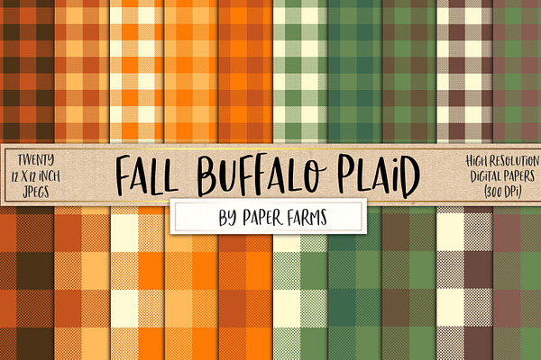 Fall buffalo plaid backgrounds