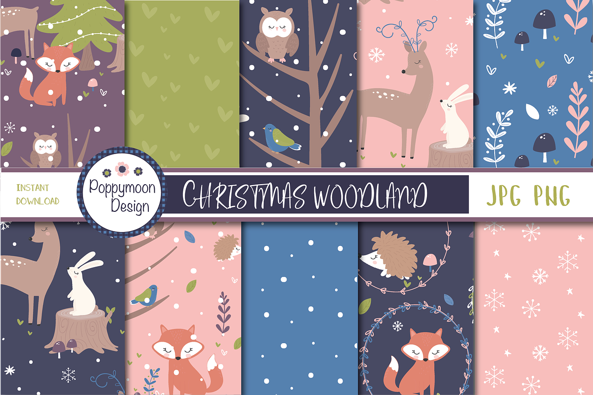 Christmas woodland paper in Patterns - product preview 8