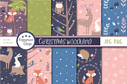 Christmas woodland paper