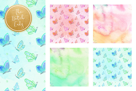 Holistic Watercolor Scrapbook Papers in Patterns - product preview 3