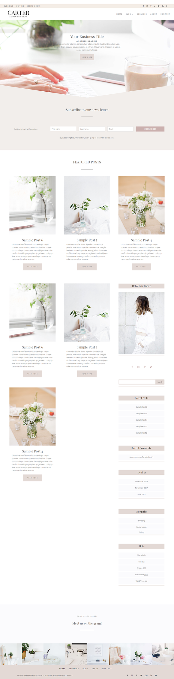 Carter - Divi Child WordPress Theme in WordPress Business Themes - product preview 2