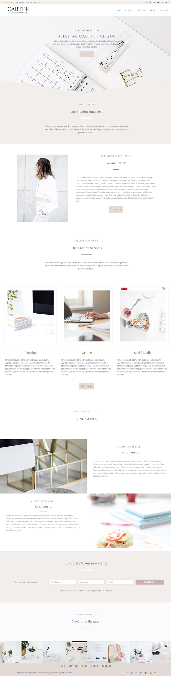 Carter - Divi Child WordPress Theme in WordPress Business Themes - product preview 5