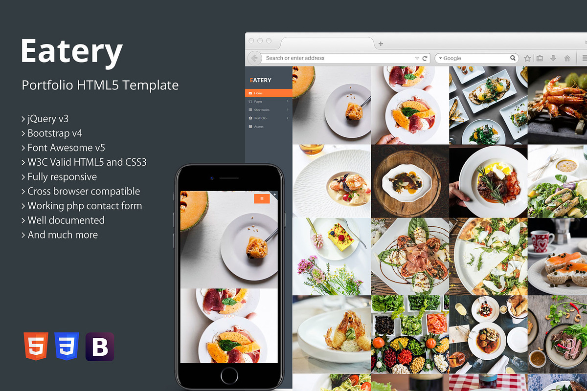 Eatery - Portfolio HTML5 Template in HTML/CSS Themes - product preview 8